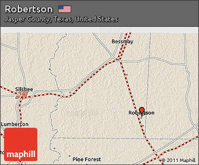 Shaded Relief 3D Map of Robertson