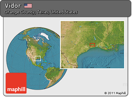 Satellite Location Map of Vidor