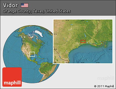 Satellite Location Map of Vidor