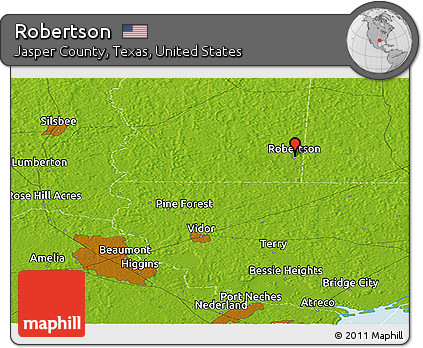 Physical Panoramic Map of Robertson