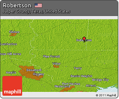 Physical Panoramic Map of Robertson