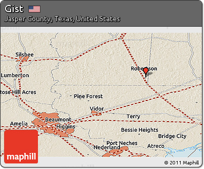 Shaded Relief Panoramic Map of Gist