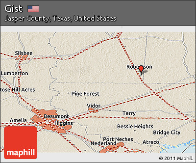 Shaded Relief Panoramic Map of Gist