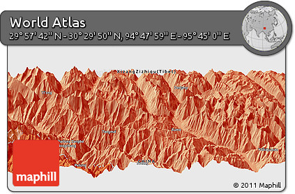 Political Panoramic Map of the Area around 30° 13' 46" N, 95° 16' 30" E