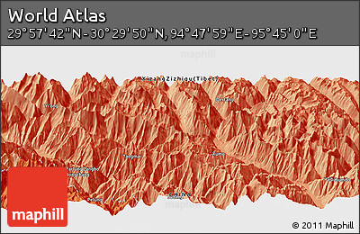 Political Panoramic Map of the Area around 30° 13' 46" N, 95° 16' 30" E