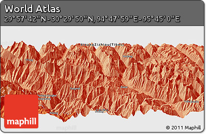Political Panoramic Map of the Area around 30° 13' 46" N, 95° 16' 30" E