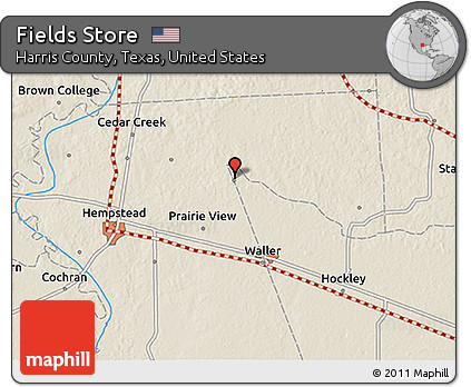 Shaded Relief 3D Map of Fields Store