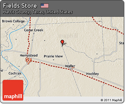 Shaded Relief 3D Map of Fields Store