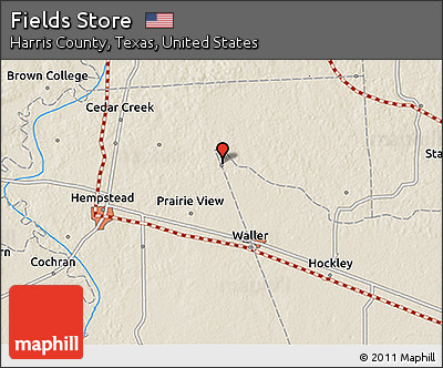 Shaded Relief 3D Map of Fields Store