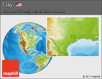 Physical Location Map of Clay