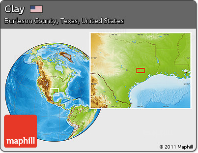 Physical Location Map of Clay