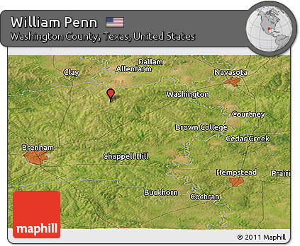Satellite Panoramic Map of William Penn