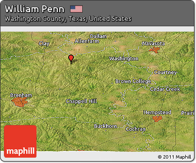 Satellite Panoramic Map of William Penn