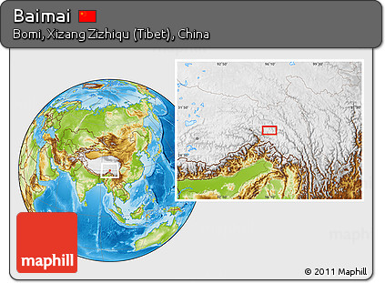 Physical Location Map of Baimai