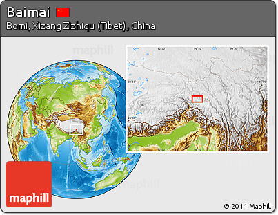 Physical Location Map of Baimai