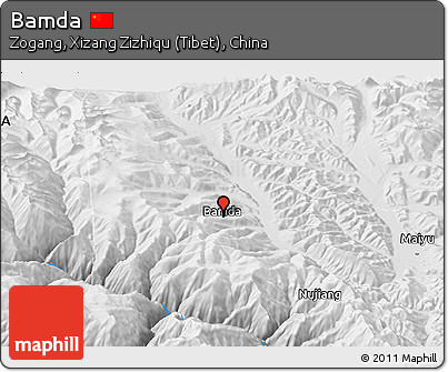 Physical Panoramic Map of Bamda