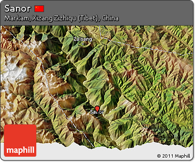 Satellite 3D Map of Sanor