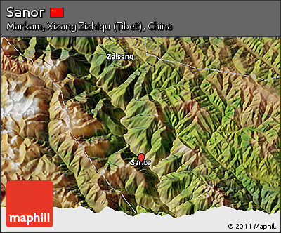 Satellite 3D Map of Sanor