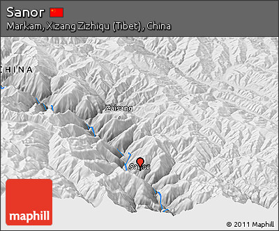 Physical Panoramic Map of Sanor