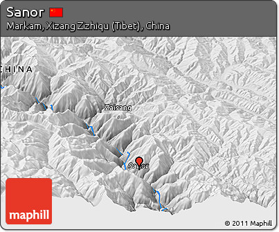 Physical Panoramic Map of Sanor