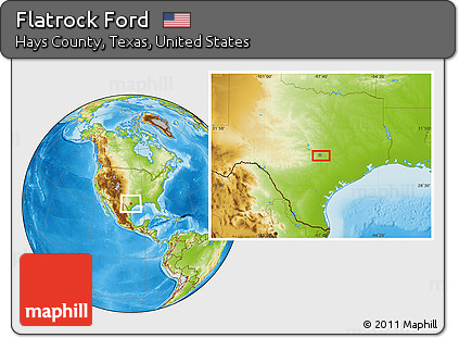 Physical Location Map of Flatrock Ford
