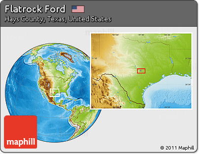 Physical Location Map of Flatrock Ford