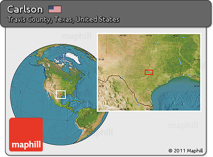 Satellite Location Map of Carlson
