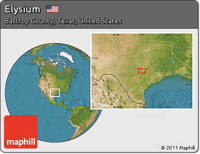 Satellite Location Map of Elysium