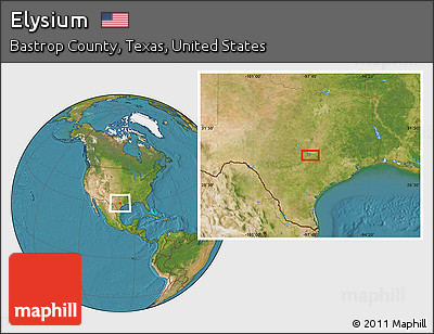 Satellite Location Map of Elysium