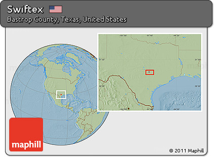 Savanna Style Location Map of Swiftex, hill shading