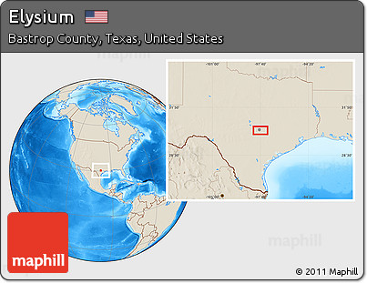 Shaded Relief Location Map of Elysium