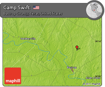 Physical Map of Camp Swift