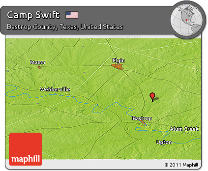 Physical Panoramic Map of Camp Swift