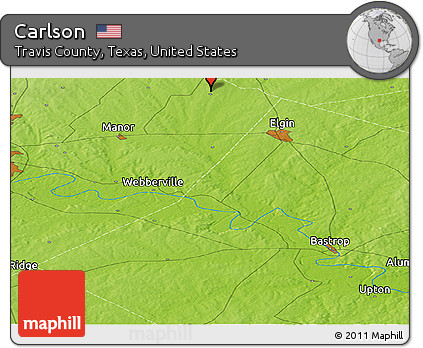Physical Panoramic Map of Carlson