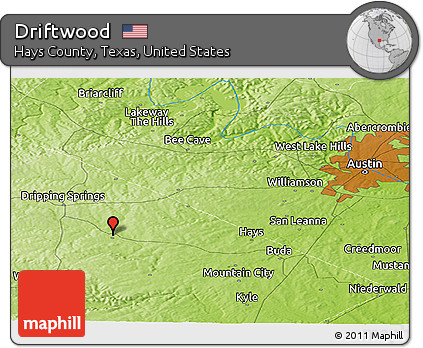 Physical Panoramic Map of Driftwood