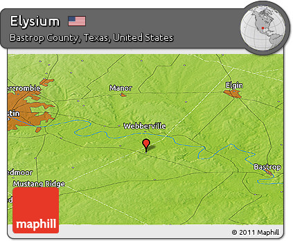 Physical Panoramic Map of Elysium