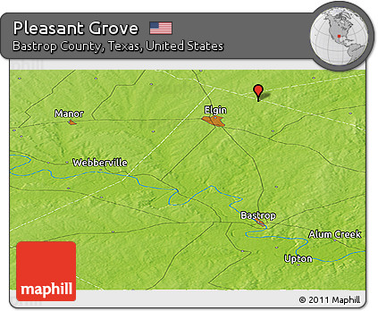 Physical Panoramic Map of Pleasant Grove