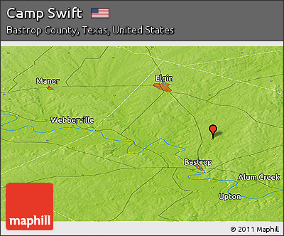 Physical Panoramic Map of Camp Swift