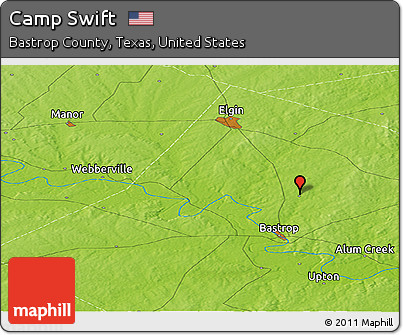 Physical Panoramic Map of Camp Swift
