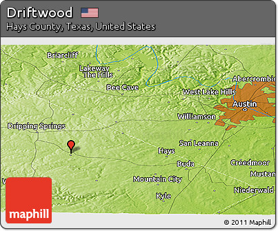 Physical Panoramic Map of Driftwood