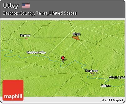 Physical Panoramic Map of Utley