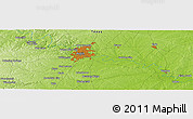 Physical Panoramic Map of the area around 30° 13' 46" N, 97° 40' 30" W