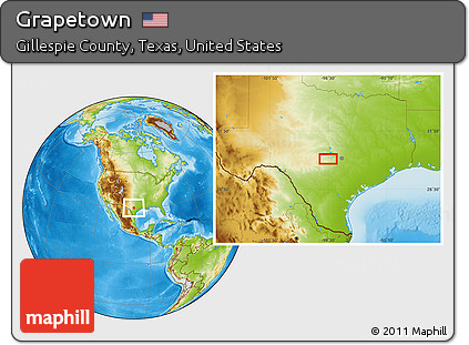 Physical Location Map of Grapetown
