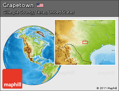 Physical Location Map of Grapetown