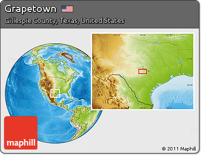 Physical Location Map of Grapetown