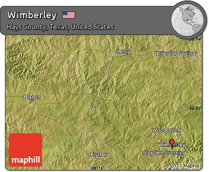 Satellite Map of Wimberley