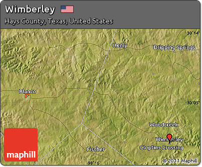 Satellite Map of Wimberley