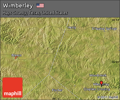 Satellite Map of Wimberley