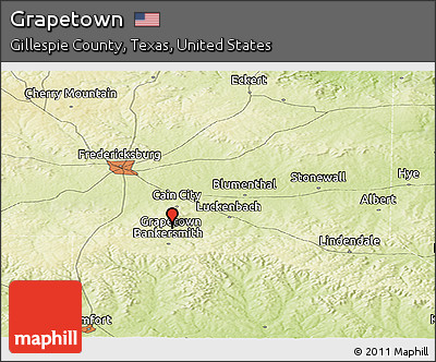Physical Panoramic Map of Grapetown