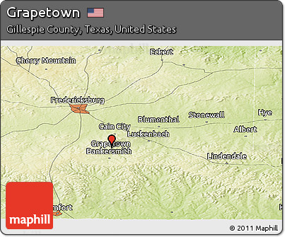 Physical Panoramic Map of Grapetown